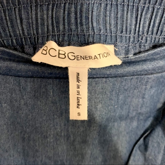 BCBGeneration faux wrap demon/chambray skirt - Picture 5 of 6